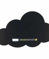 Feest zwart wolk krijtbord 30 cm inclusief stift