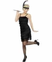 Feest zwarte jaren 20 flapper jurk voor dames
