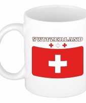 Feest zwitserse vlag theebeker 300 ml