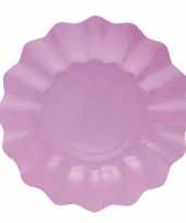 Feestartikelen diepe borden lila paars 27 cm