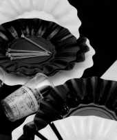 Feestartikelen diepe borden zwart