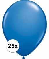 Metallic blauwe decoratie ballonnen 25 stuks