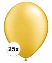 Metallic gouden decoratie ballonnen 25 stuks