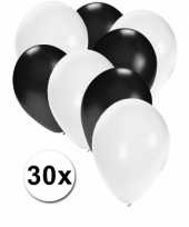 Party ballonnen wit en zwart