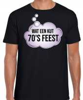 Seventies party wat een kut 70s feest-shirt zwart voor heren
